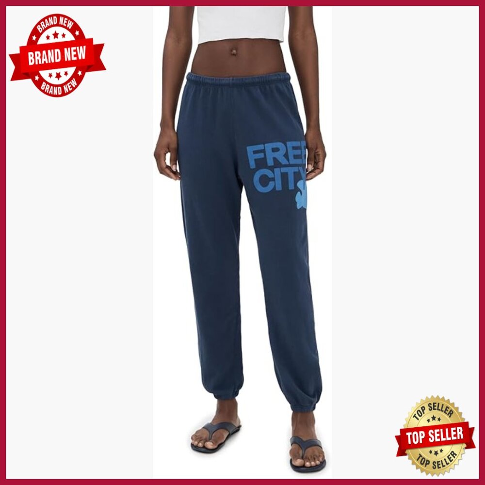 Lightweight French Terry Sweatpants With Logo Print, Elastic Cuffs